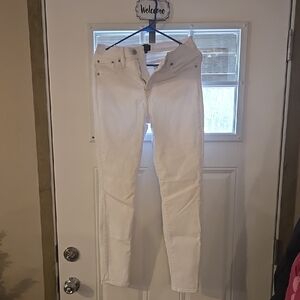 J. Crew White Skinny Jeans Full-Length Denim